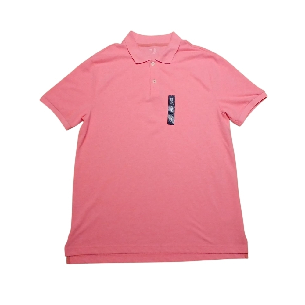 GAP Mens Bright Pink Neon Polo Shirt Short Sleeve Cotton Casual Summer Top NWOT
